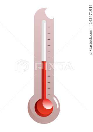 Thermometer icon showing mercury level Thermometer icon showing mercury level 143471913