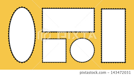 Scalloped edge over, rectangular, square, circle flat shapes. Set of Scalloped simple frames. Silhouette lace frame layouts. Label forms. Elements for tag, sticker, background. Scalloped edge over, rectangular, square, circle flat shapes. Set of Scalloped simple frames. Silhouette lace frame layouts. Label forms. Elements for tag, sticker, background. 143472031