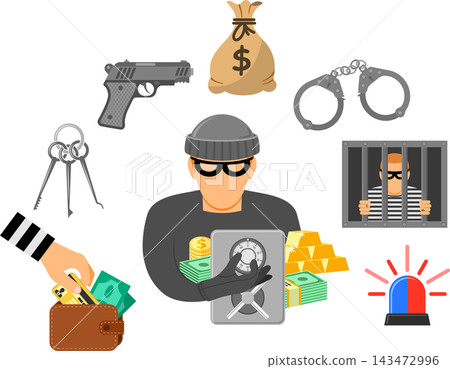 Theft Crime and Punishment Concept Theft Crime and Punishment Concept 143472996
