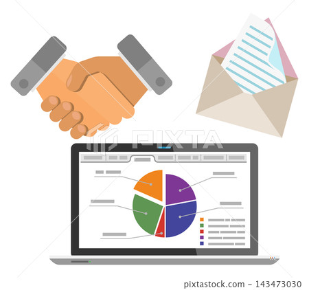 Business and Deal Flat Icons Business and Deal Flat Icons 143473030