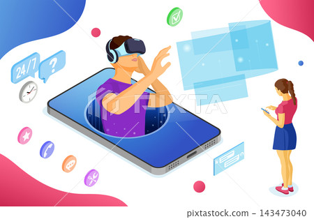 Isometric Online VR Customer Support Isometric Online VR Customer Support 143473040