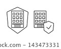 一組代表公司和企業安全的圖示。 143473331
