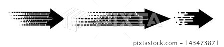 Black pixel arrow. Gradient logo design. Vector 143473871