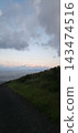 The moon and the sea in the evening 143474516