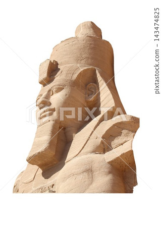 Ancient egyptian pharaoh rameses ii stone sculpture portrait 143474825