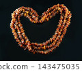 Handmade Baltic Amber Necklace In Heart Shape 143475035