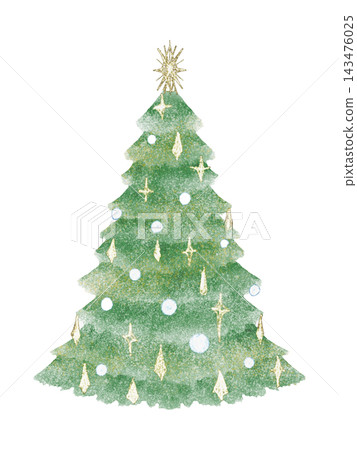 Watercolor Christmas tree illustration Watercolor Christmas tree illustration 143476025