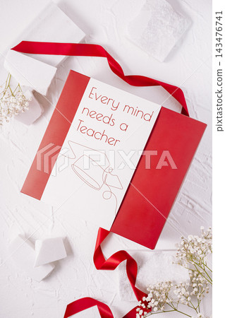 Teacher appreciation gift box with inspiring quote Teacher appreciation gift box with inspiring quote 143476741