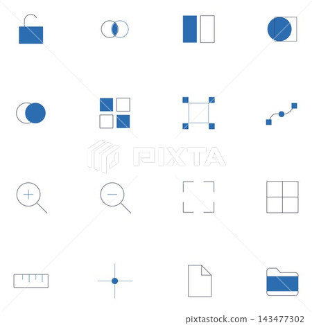Graphic Design and Editing Icons Graphic Design and Editing Icons 143477302