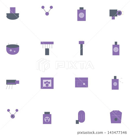 Purple Icon Set Purple Icon Set 143477346