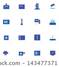 Scientific Instruments and Laboratory Equipment Icons 143477371