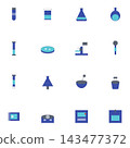 Laboratory Equipment Icons 143477372