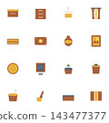 Minimalist Furniture and Home Decor Icons Set 143477377