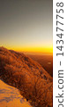 The frost-covered trees of Mt. Gozaisho bathed in the light of the first sunrise of the year, and the mystical magic hour. 143477758