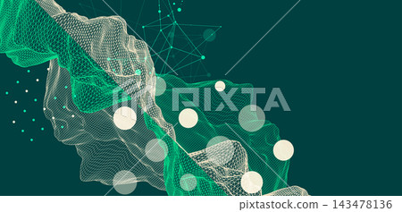 Template for science and technology presentation. Wireframe style background. Vector Template for science and technology presentation. Wireframe style background. Vector 143478136