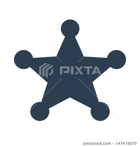 Sheriff star badge icon 143478870