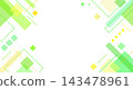 Geometric background material combining green and yellow squares 143478961
