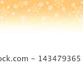 Gold gradient and snowflake background frame 143479365