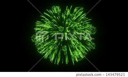 Green fireworks effect image 143479521