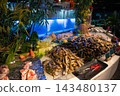 Fresh Seafood and Fish at a Vibrant Market Stall 143480137