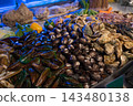 Fresh Shellfish Seafood Display at a Market Buffet 143480138