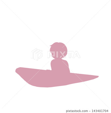 男孩和桌子的剪影 男孩和桌子的剪影 143481704