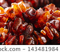 Closeup of amber necklace stones 143481984