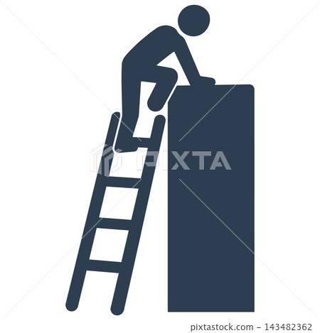 Climbing Wall Icon in Flat Two Tone Style Climbing Wall Icon in Flat Two Tone Style 143482362