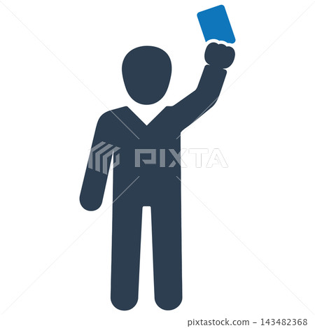 Red Card Icon in Flat Two Tone Style Red Card Icon in Flat Two Tone Style 143482368