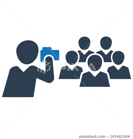 Photographer Icon in Flat Two Tone Style Photographer Icon in Flat Two Tone Style 143482404