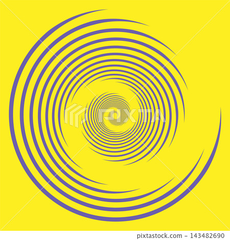 Abstract yellow background. Very peri vortex speed lines. Optical art. Trendy design element for technology logo, sign, symbol, web, prints, posters, templates, patterns. 143482690
