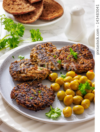fried beef liver fritters popular in Poland fried beef liver fritters popular in Poland 143483041