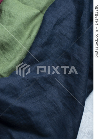 Dark Navy Blue Linen Fabric Texture Close Up Dark Navy Blue Linen Fabric Texture Close Up 143483286