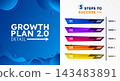 Modern Corporate Growth Plan Infographic Template Featuring Five Colorful Success Steps and Layout 143483891