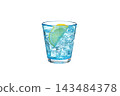 Glass Of Ice Water With Lemon Slice 143484378