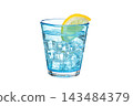 Fresh Healthy Drink With Lemon And Ice 143484379