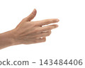 Hand Reaching Out Isolated On White 143484406