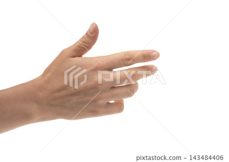 Hand Reaching Out Isolated On White Hand Reaching Out Isolated On White 143484406