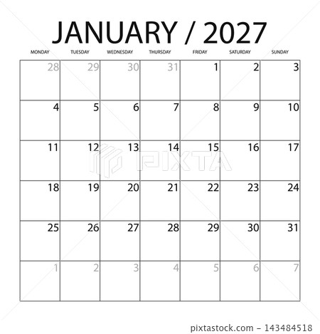 January 2027 English Nordic Aesthetic Monthly Planner Template Minimalist Calend January 2027 English Nordic Aesthetic Monthly Planner Template Minimalist Calend 143484518