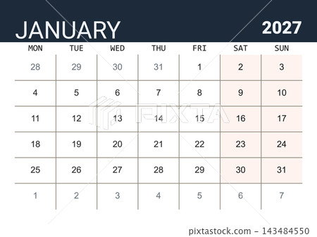 January 2027 English Scandinavian Minimalist Line Art Monthly Calendar Fine Line January 2027 English Scandinavian Minimalist Line Art Monthly Calendar Fine Line 143484550