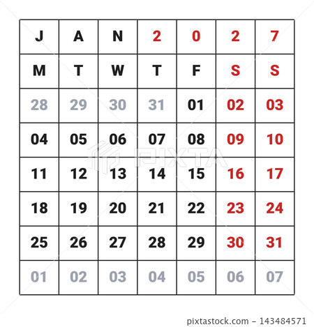 January 2027 English Clean Scandinavian Monthly Desk Calendar Minimal Neutral Or January 2027 English Clean Scandinavian Monthly Desk Calendar Minimal Neutral Or 143484571