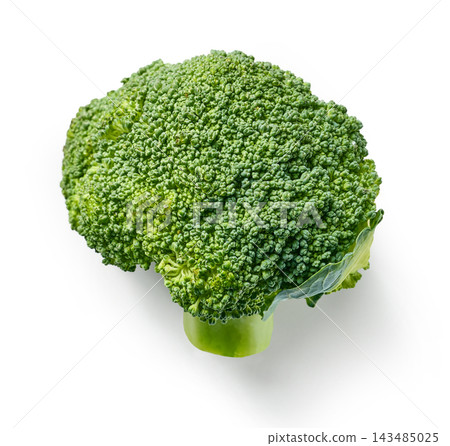 fresh green broccoli isolated on white background 143485025