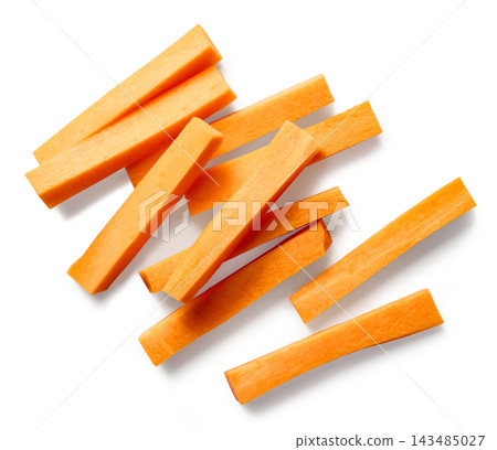 carrot sticks isolated on white background 143485027