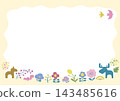 A frame surrounded by Scandinavian-style plants and animals. A frame surrounded by Scandinavian-style plants and animals. 143485616