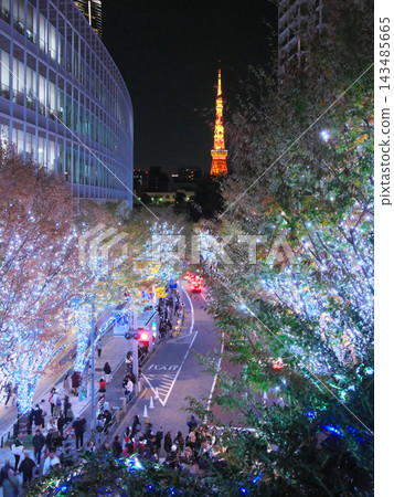六本木Keiryakaka街和東京鐵塔的照明 六本木Keiryakaka街和東京鐵塔的照明 143485665