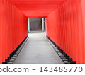 A deserted torii gate in winter 143485770