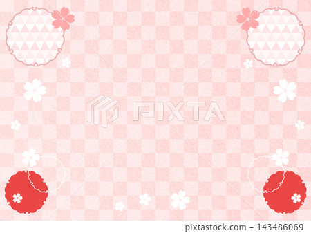 Japanese-style pattern background, cute pink color Japanese-style pattern background, cute pink color 143486069