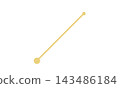 Illustration of the constellation lines of Canis Minor (gold color) 143486184