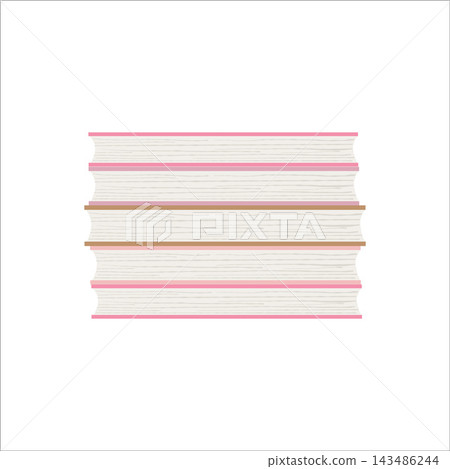 A stack of books. Multicolored book page edges. Set of books on a transparent background. Flat vector illustration with a book theme. Collection of book-themed clipart in a girly style. A stack of books. Multicolored book page edges. Set of books on a transparent background. Flat vector illustration with a book theme. Collection of book-themed clipart in a girly style. 143486244