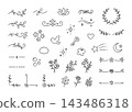 Set of illustrations of plants and flowers 143486318